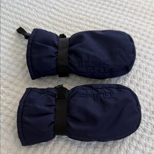 L.L. Bean Dark Blue Toddler Winter Mittens